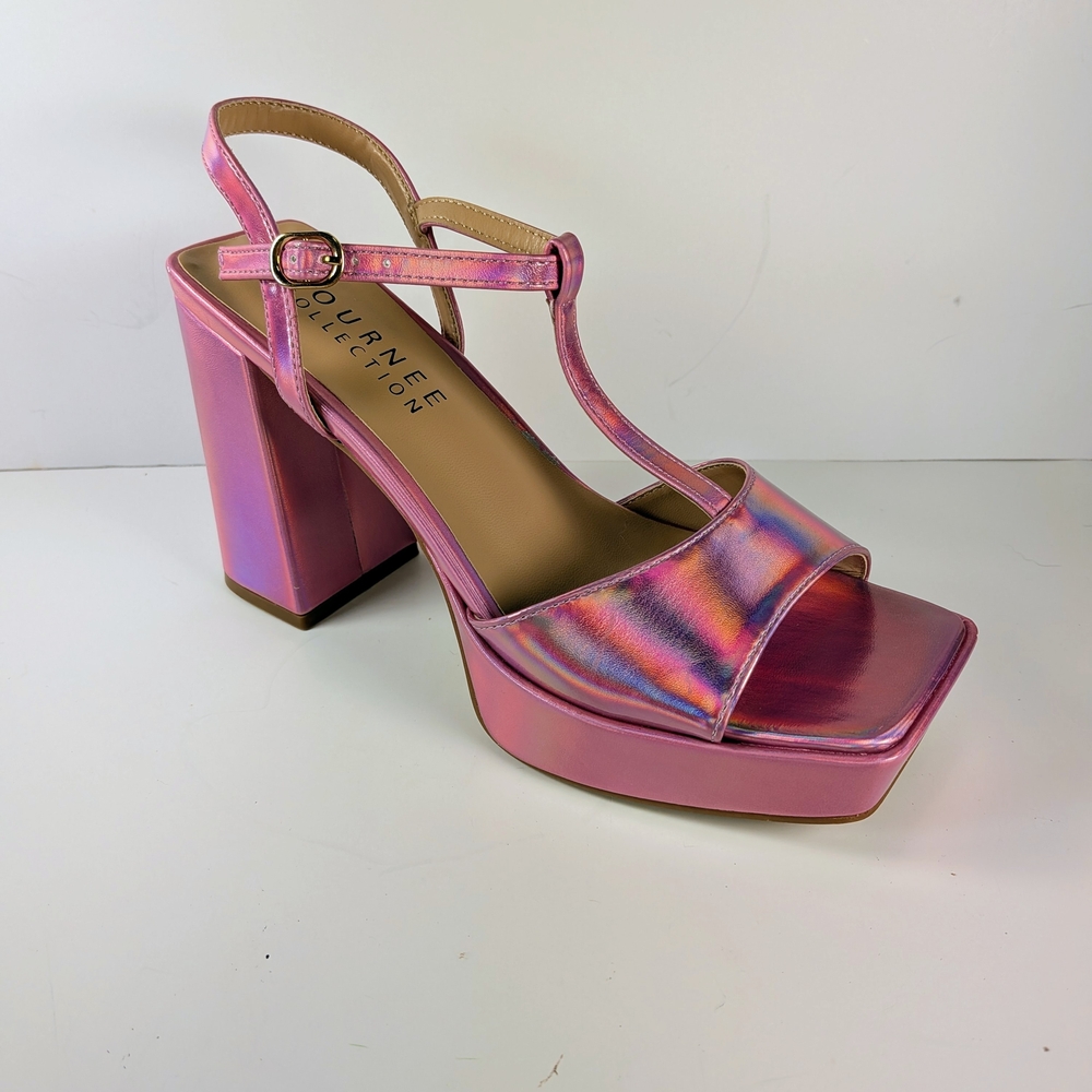 Journee Collection Women's Pink Platform Sandals